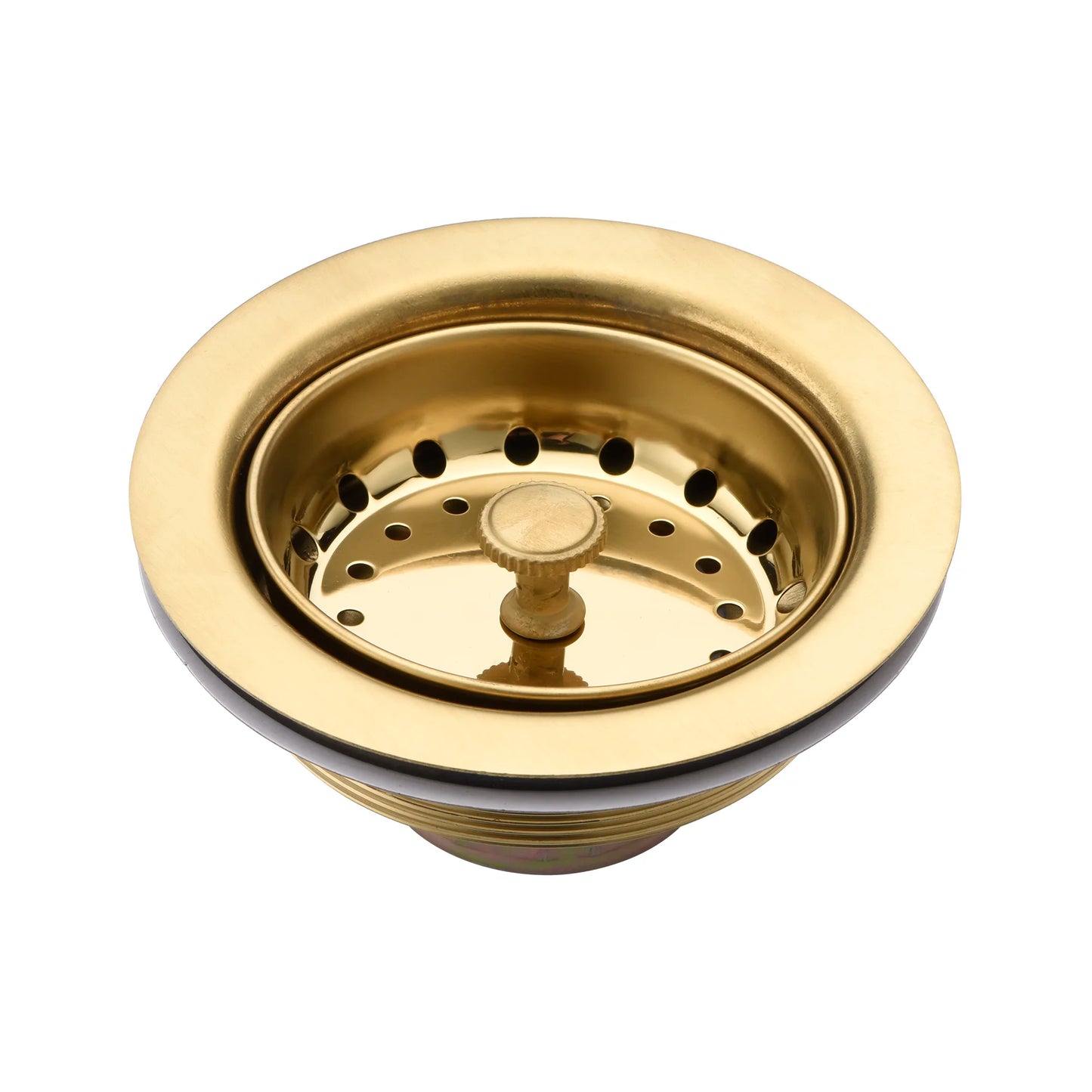 KS03-G 3-1/2 in. Drop-In Kitchen or Bar Sink Basket Strainer in Brushed Gold