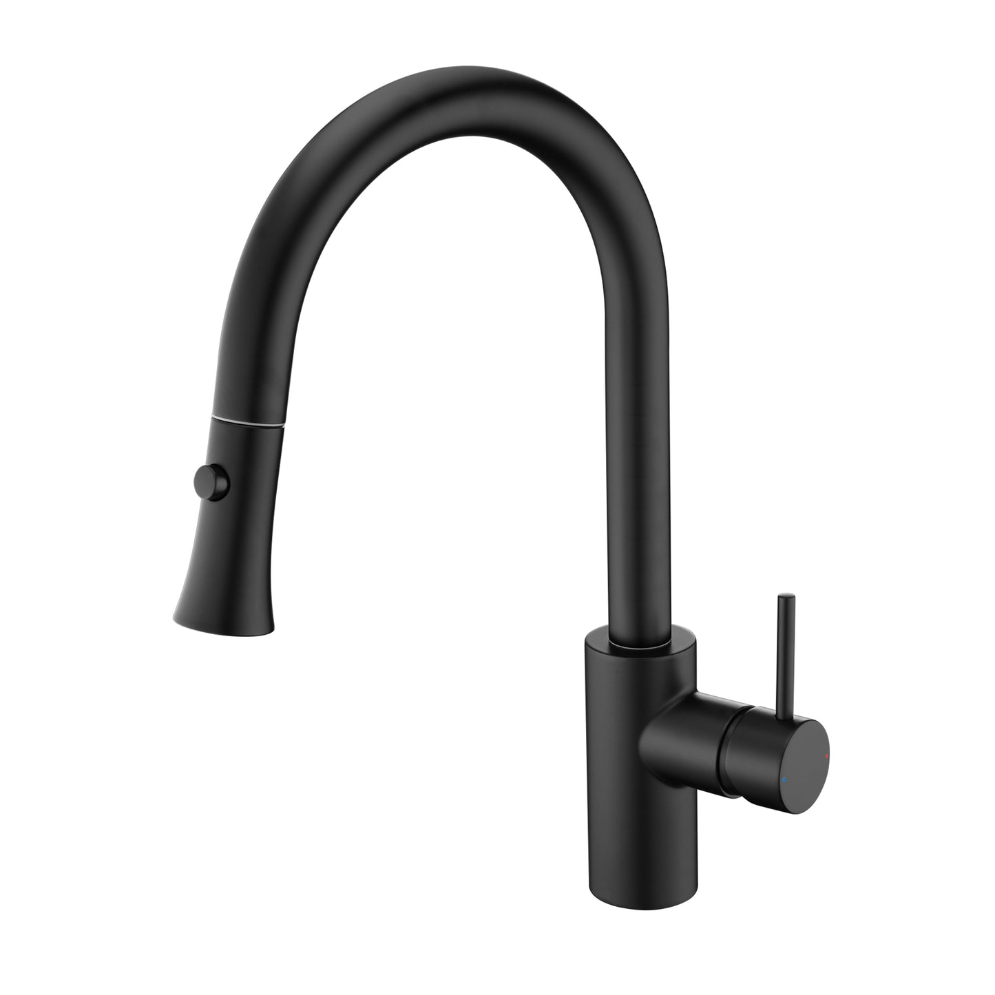 KTS11-TM Single-Handle Pull-Down Sprayer Kitchen Faucet with 2-Function Sprayhead 298 in Matte Black
