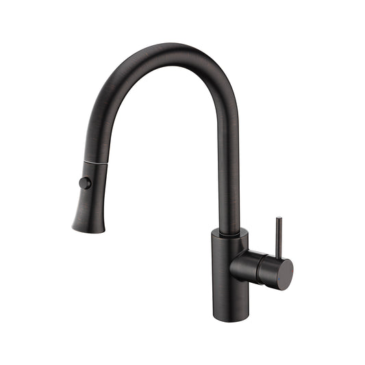 KTS11-TO Single-Handle Pull-Down Sprayer Kitchen Faucet with 2-Function Sprayhead 298 in Oil Rubbed Bronze
