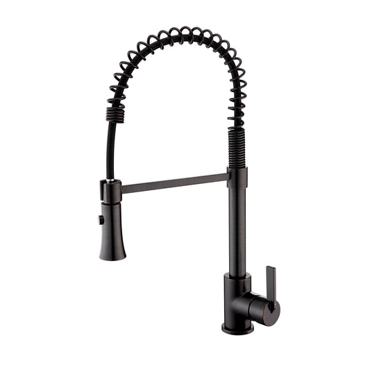 KTS13-TO Single-Handle Pull-Down Sprayer Kitchen Faucet with 2-Function Sprayhead in Oil Rubbed Bronze