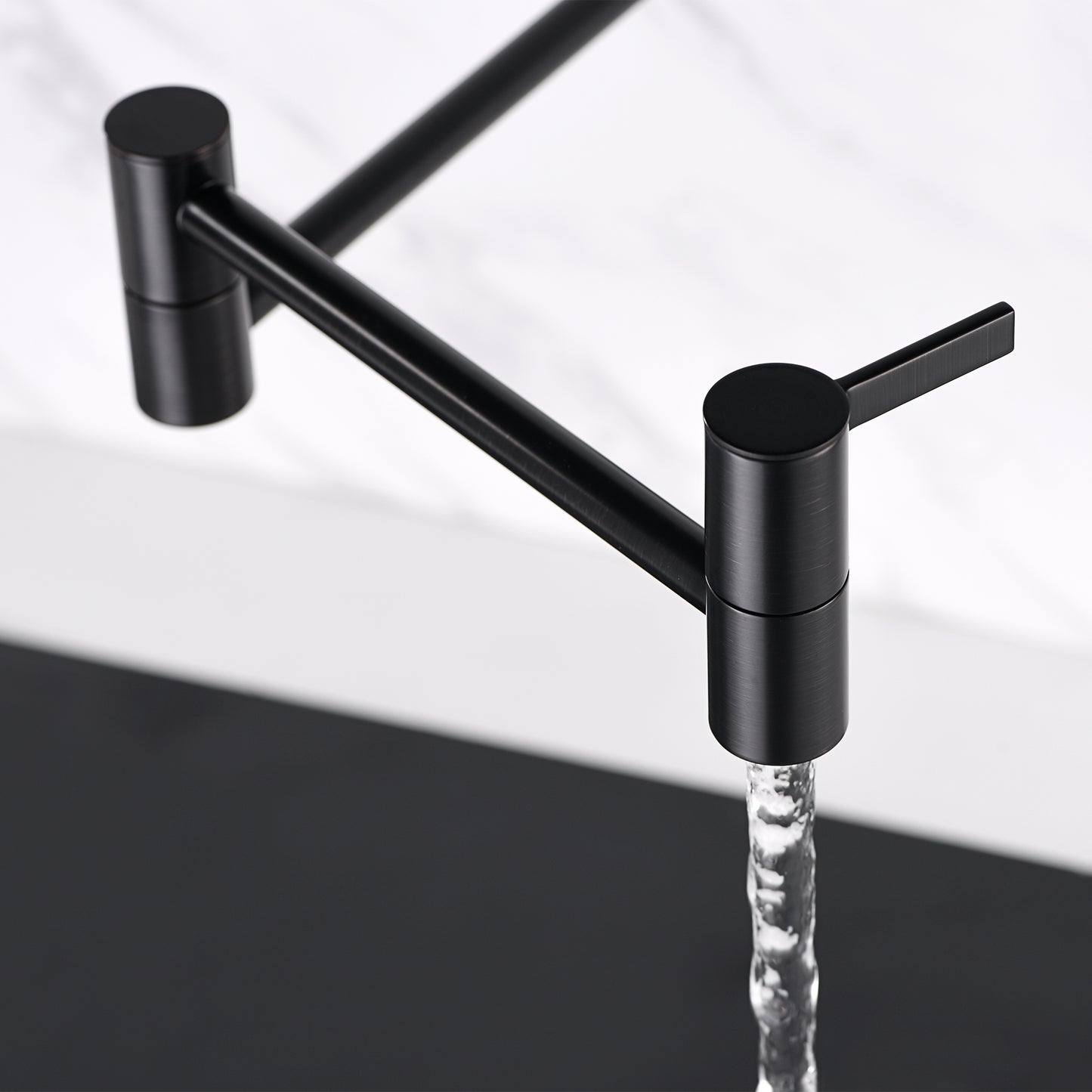 KTS17-TO Contemporary 2-Handle Wall-Mounted Pot Filler in Oil Rubbed Bronze
