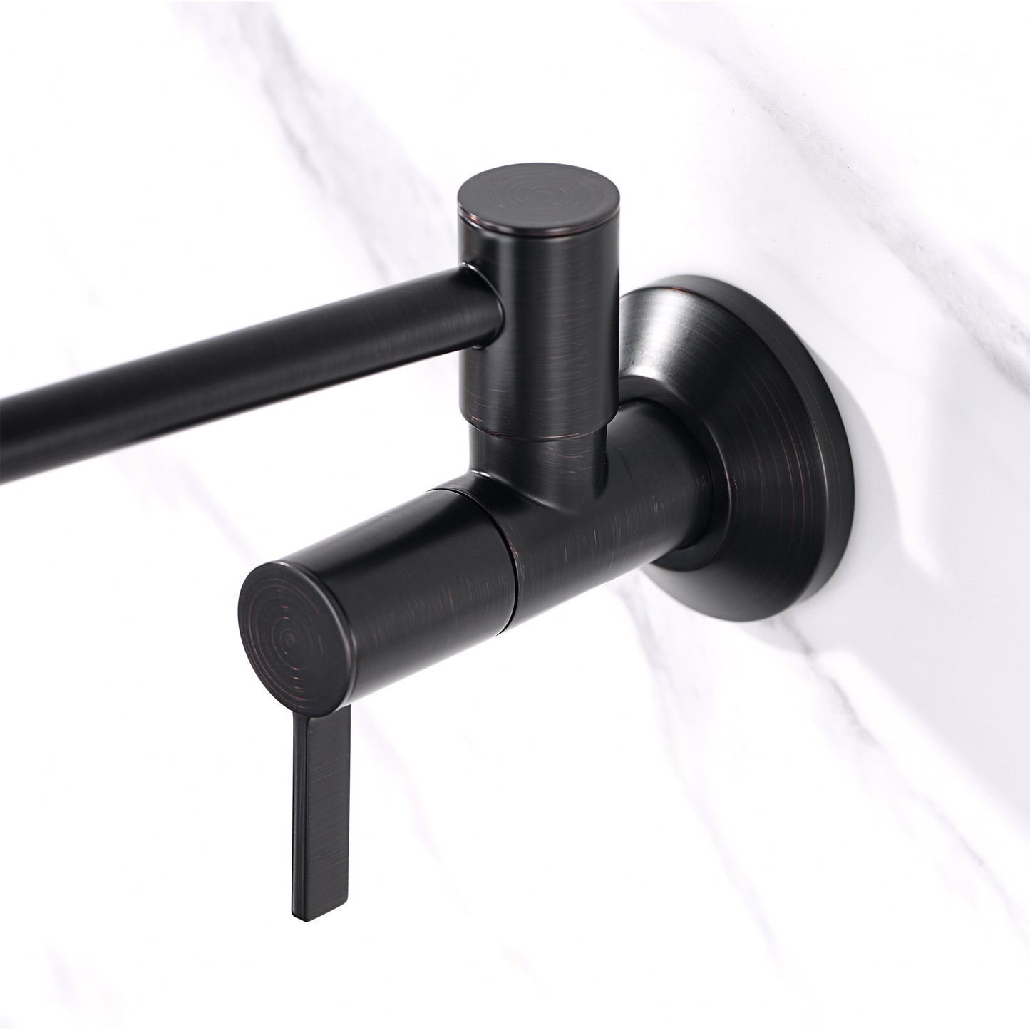 KTS17-TO Contemporary 2-Handle Wall-Mounted Pot Filler in Oil Rubbed Bronze
