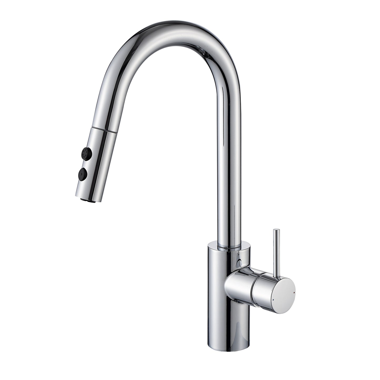 KTS21-TC Single-Handle Pull-Down Sprayer Kitchen Faucet with 2-Function Sprayhead 206 in Chrome