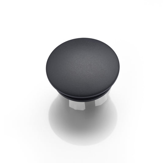 OC01-TM Round Overflow Cap Cover in Matte Black