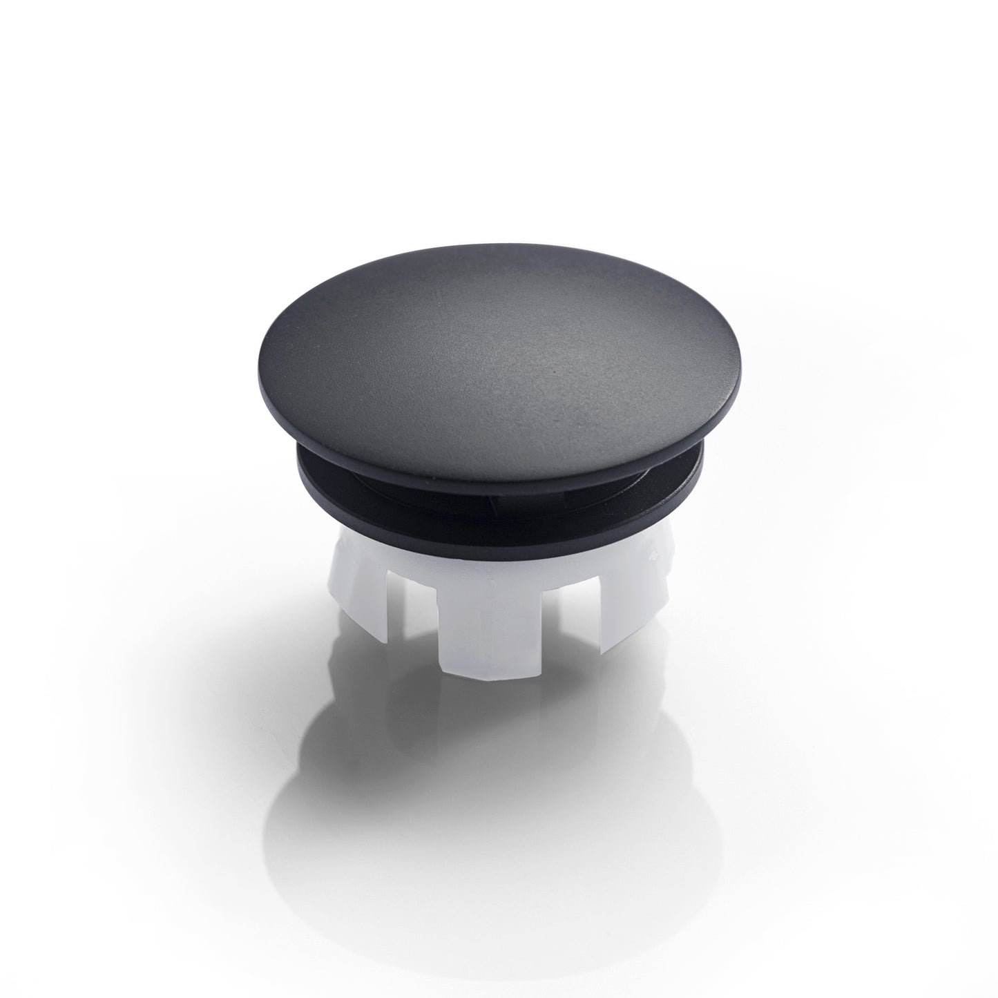 OC01-TM Round Overflow Cap Cover in Matte Black