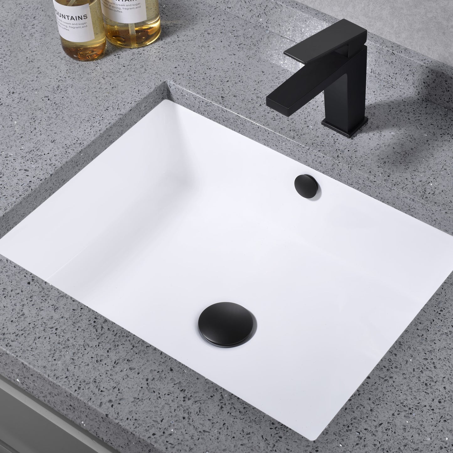 OC01-TM Round Overflow Cap Cover in Matte Black