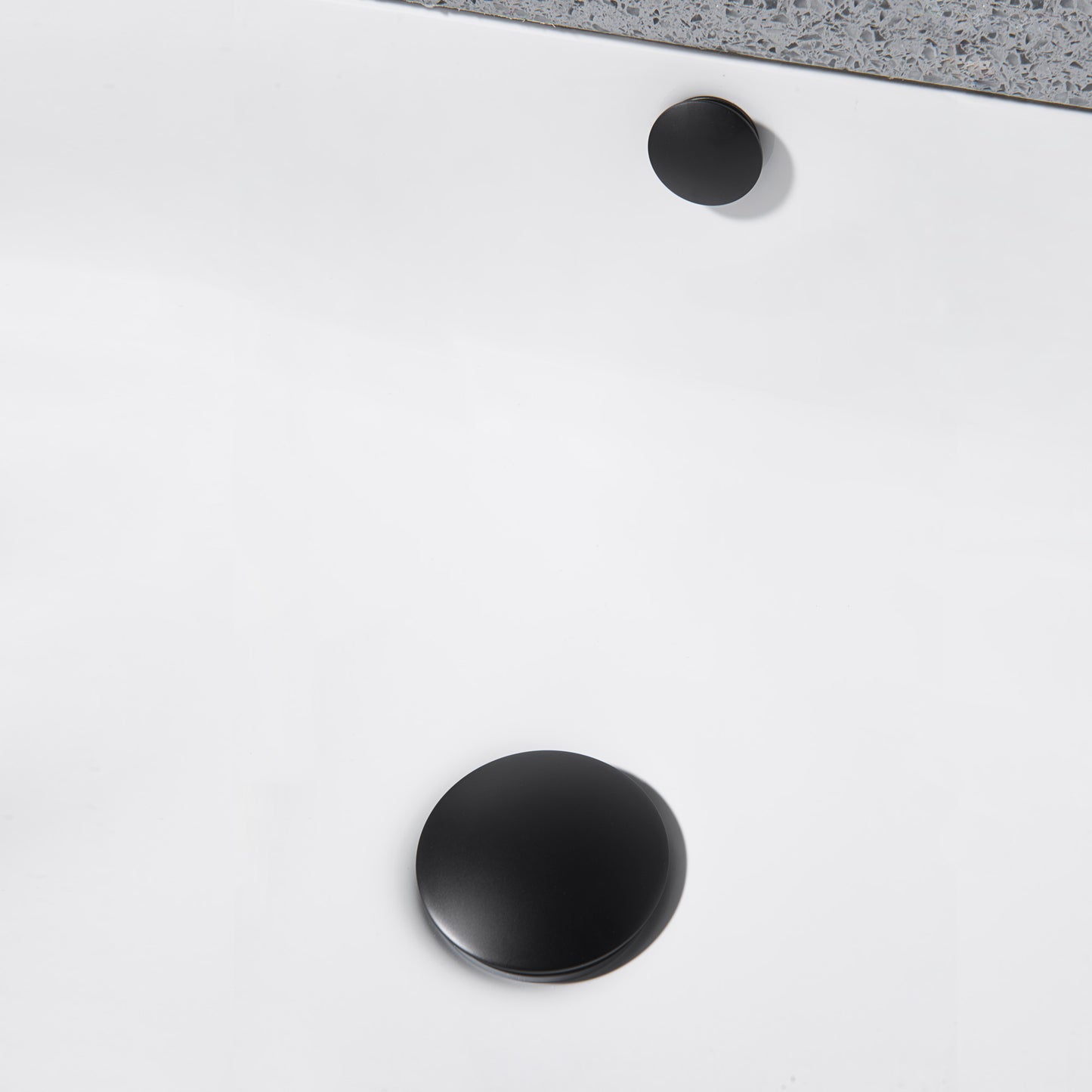 OC01-TM Round Overflow Cap Cover in Matte Black