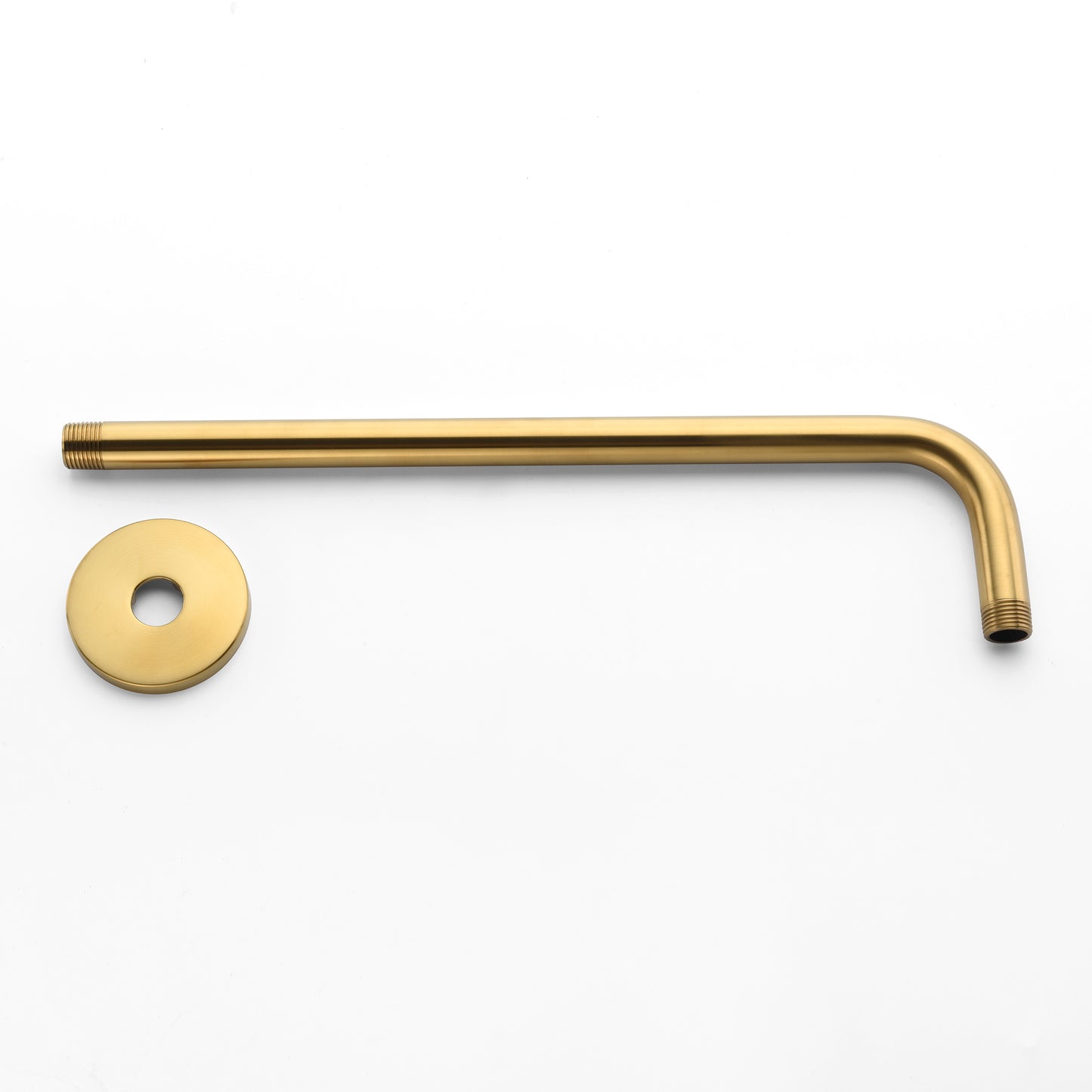 RA02-G 15 in. Shower Arm and Flange, Brushed Gold