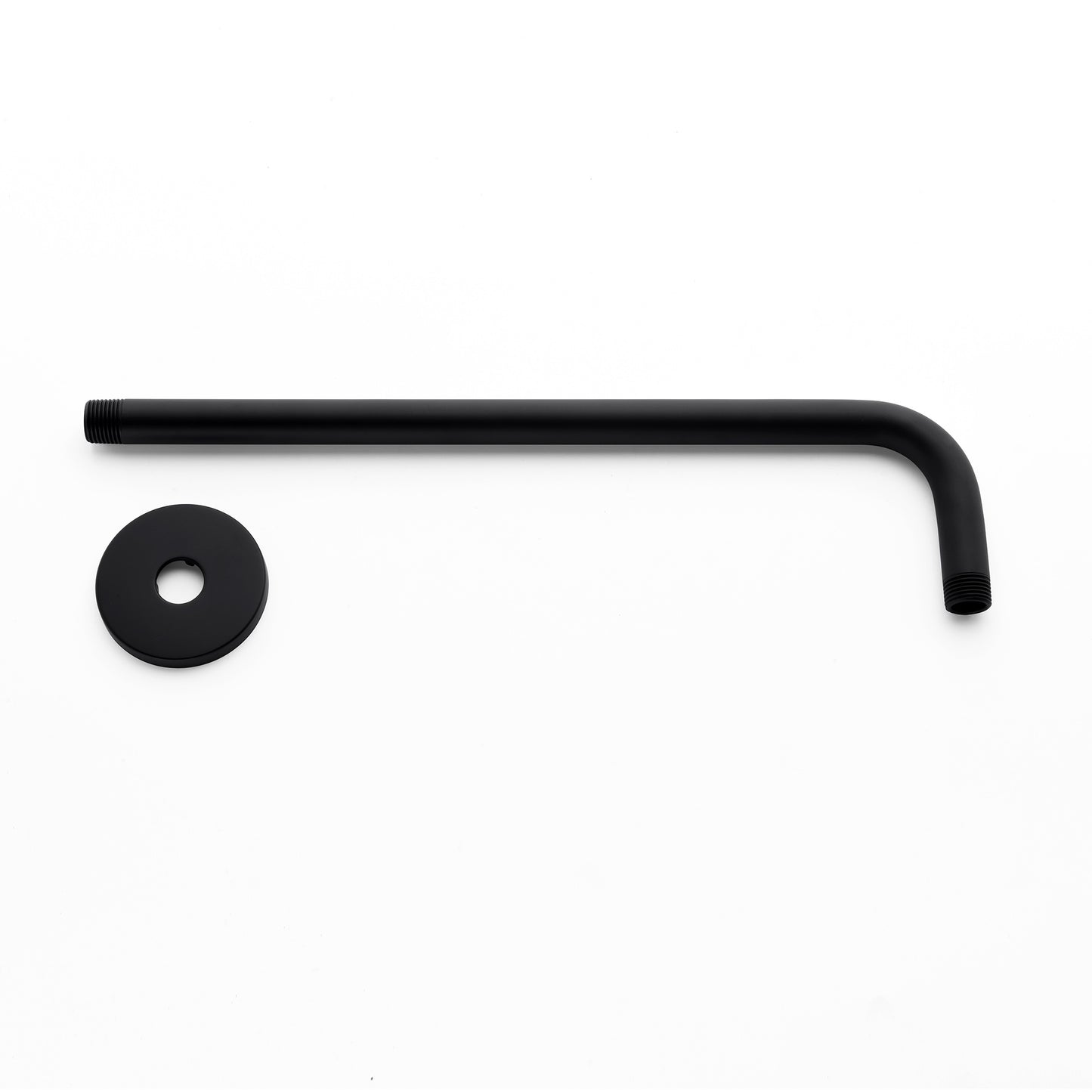 RA02-M 15 in. Shower Arm and Flange, Matte Black