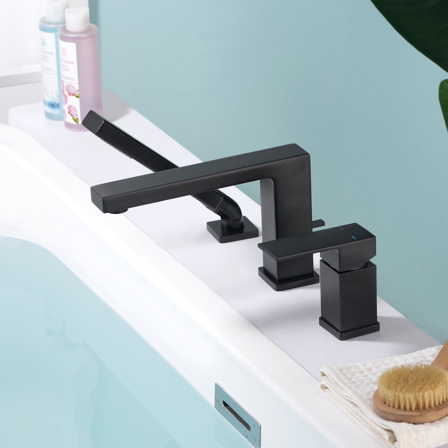 RTF17-TO Single-Handle Deck-Mount Roman Tub Faucet with Hand Shower in Oil Rubbed Bronze