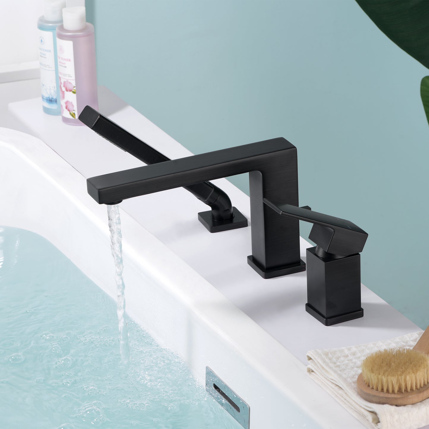 RTF17-TO Single-Handle Deck-Mount Roman Tub Faucet with Hand Shower in Oil Rubbed Bronze