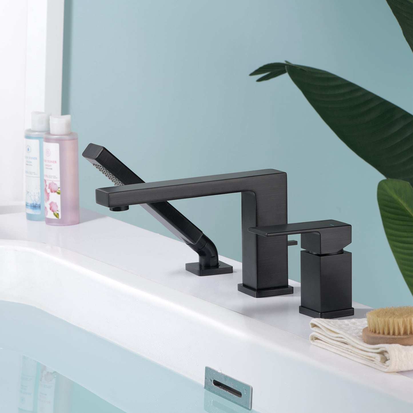 RTF17-TO Single-Handle Deck-Mount Roman Tub Faucet with Hand Shower in Oil Rubbed Bronze