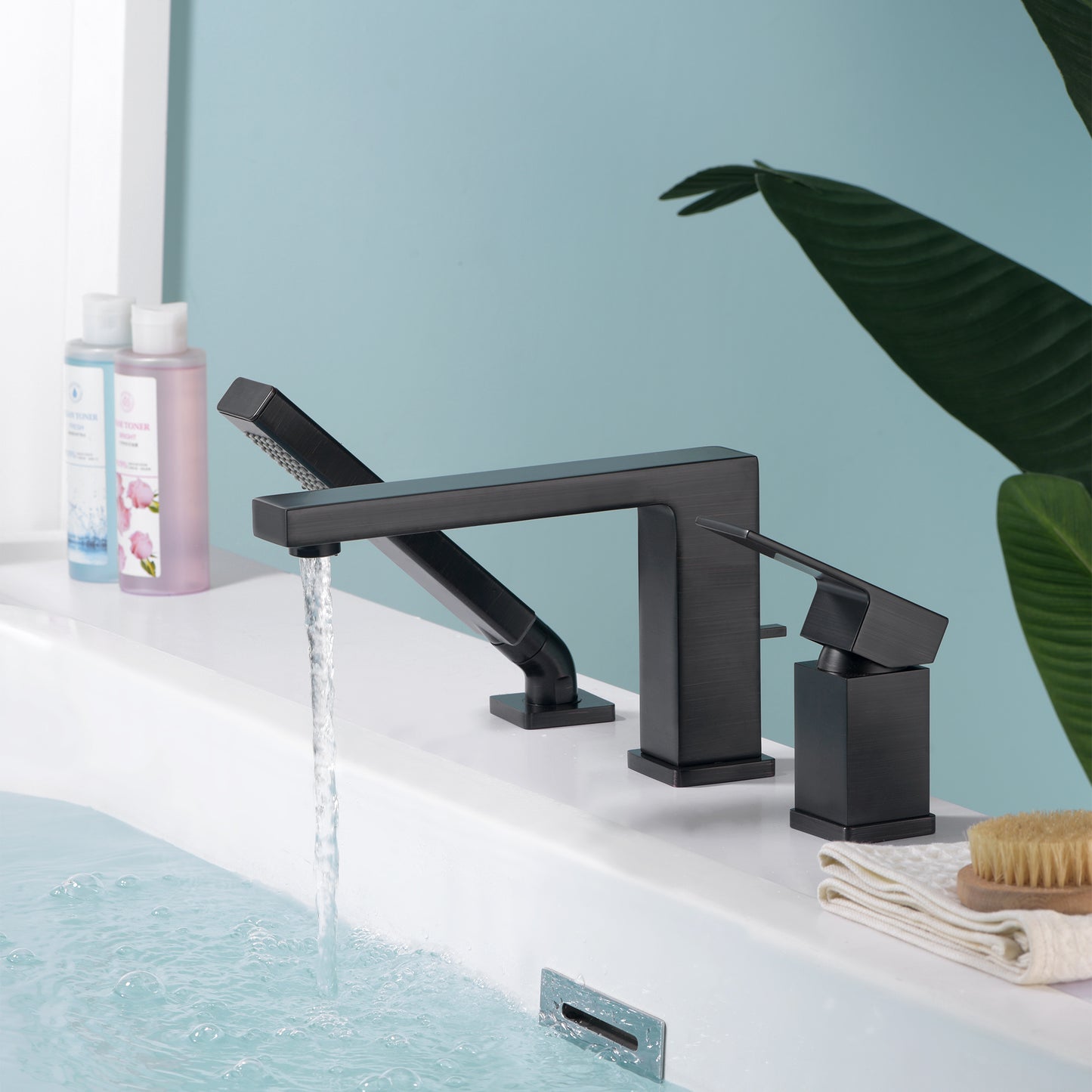 RTF17-TO Single-Handle Deck-Mount Roman Tub Faucet with Hand Shower in Oil Rubbed Bronze