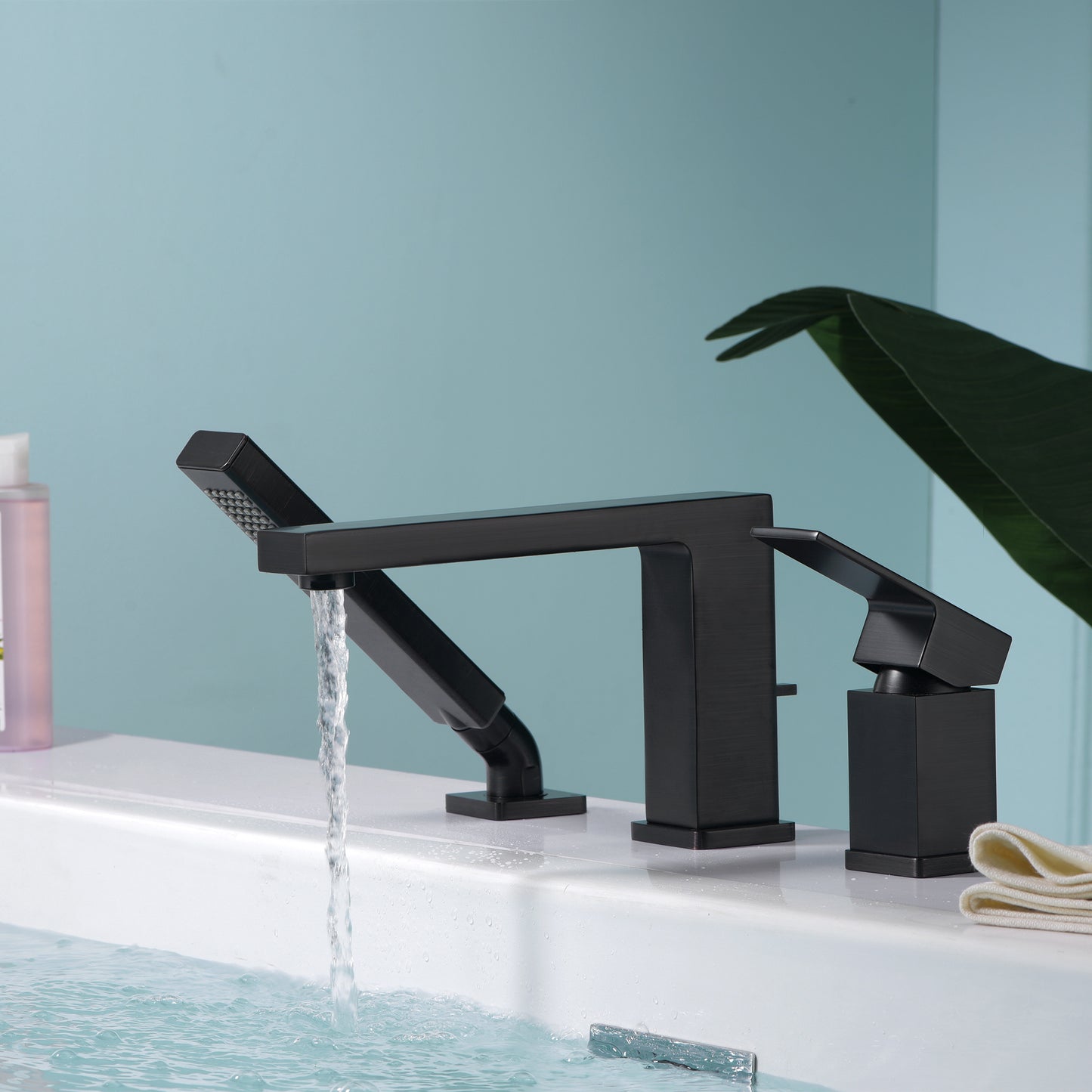 RTF17-TO Single-Handle Deck-Mount Roman Tub Faucet with Hand Shower in Oil Rubbed Bronze