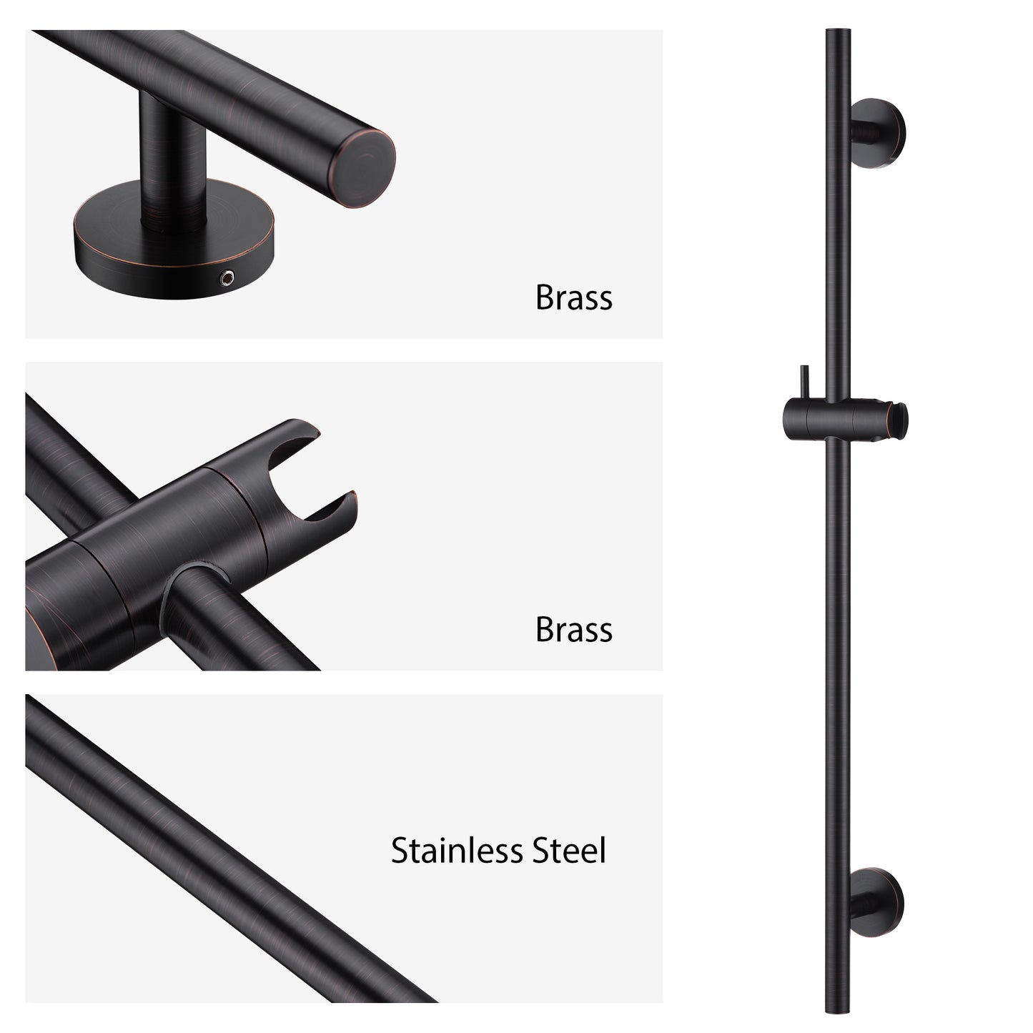 SB01-30-O 30 in. Adjustable Slide Bar for Handheld Showerheads in Oil Rubbed Bronze