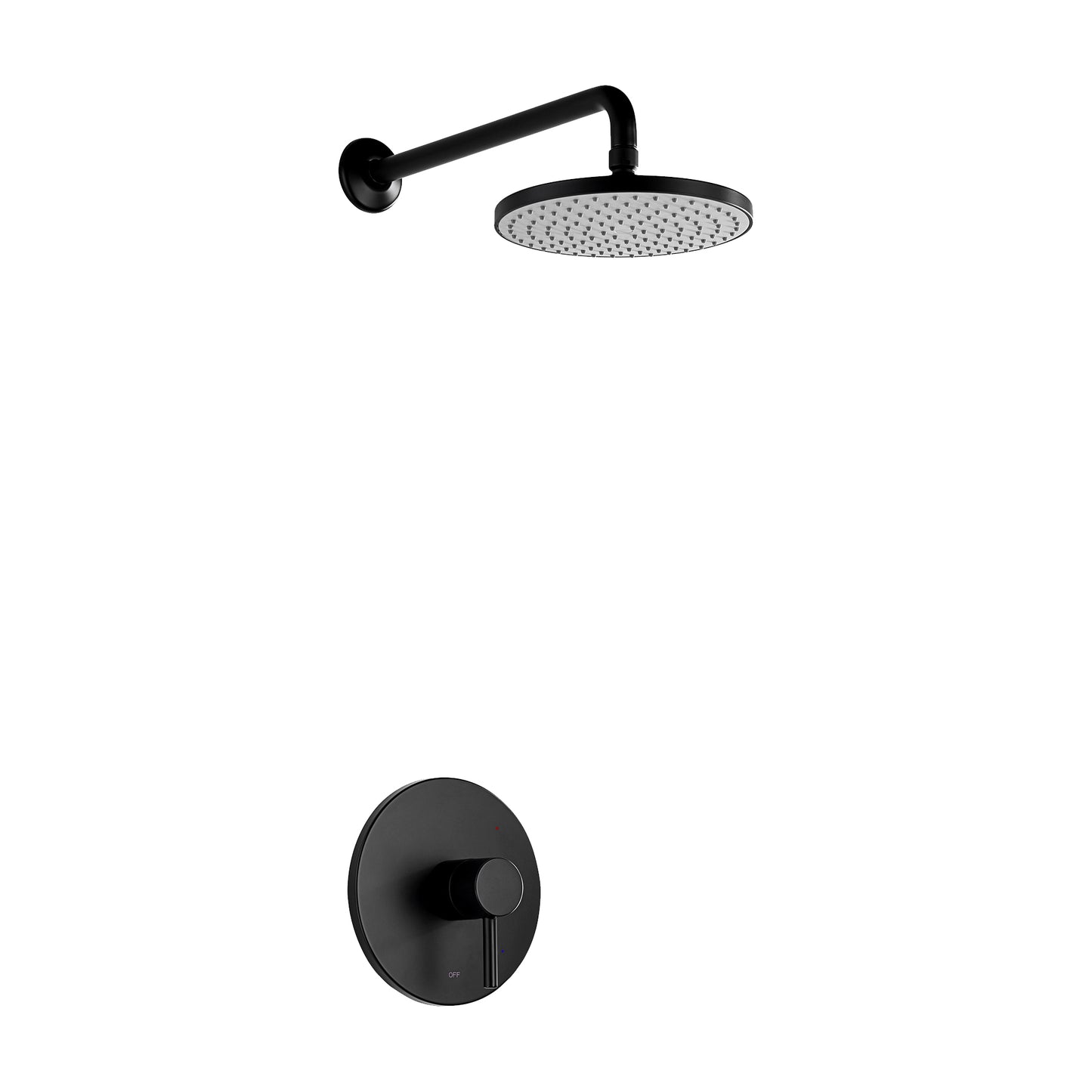 SS-B01-TM Single-Handle 1-Spray Shower Faucet with Valve in Matte Black (Valve Included)