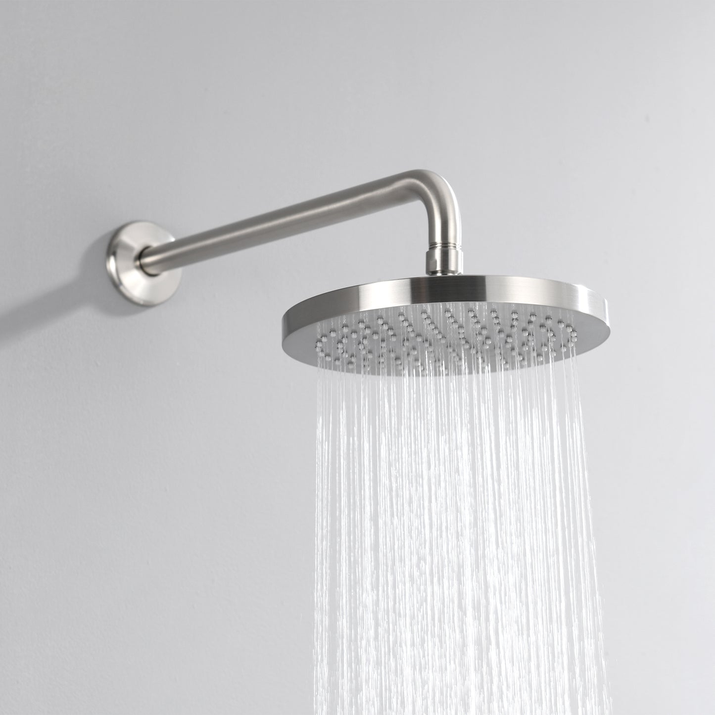 SS-B02-TB Single Handle 1-Spray Shower Faucet 1.8 GPM with Pressure Balance, Anti Scald in Brushed Nickel (Valve Included)