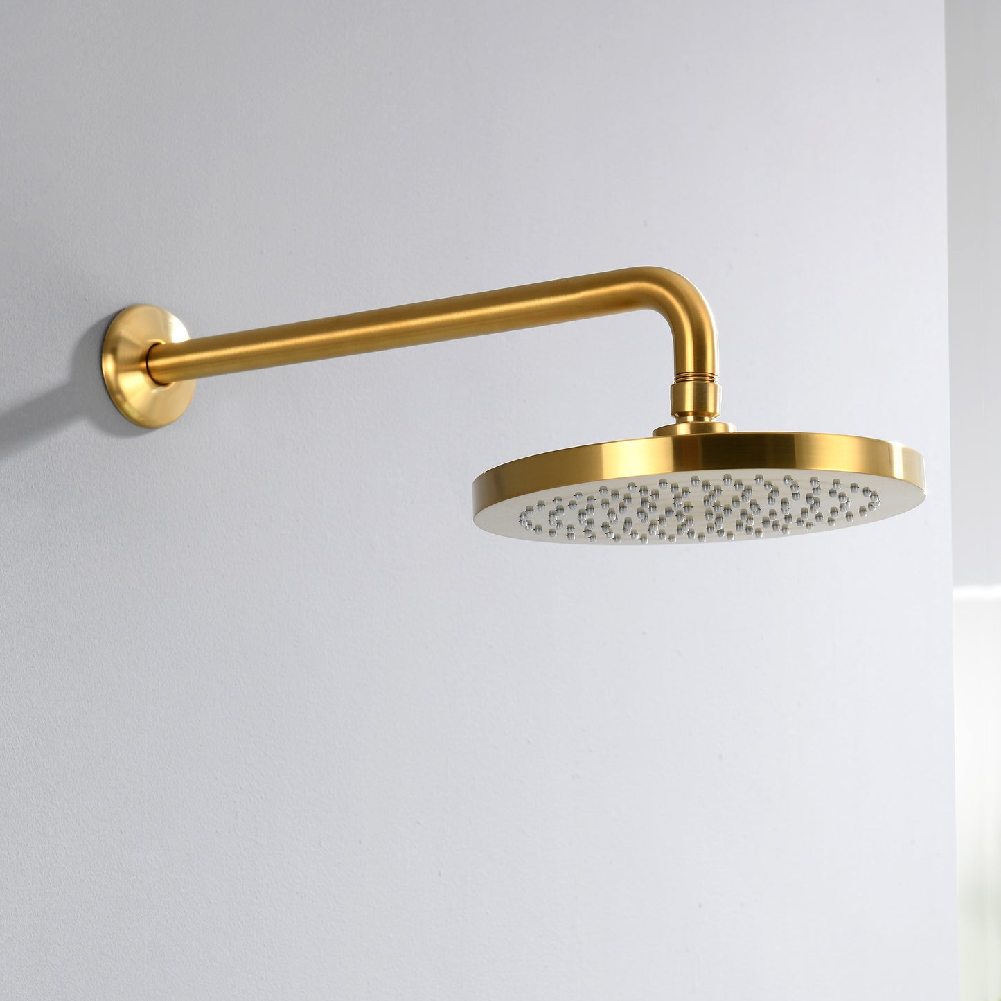 SS-B02-TG Single Handle 1-Spray Shower Faucet 1.8 GPM with Pressure Balance, Anti Scald in Brushed Gold (Valve Included)