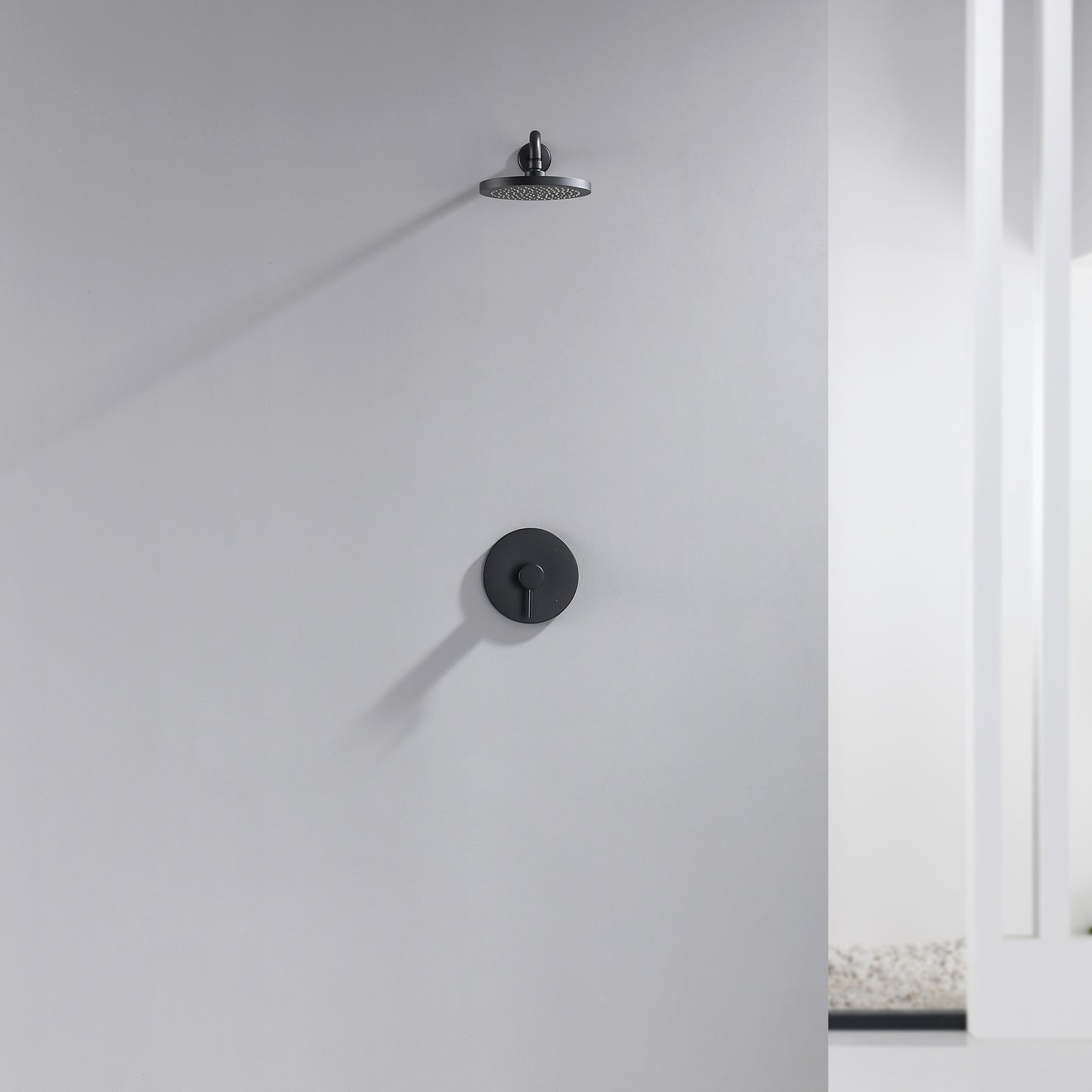 SS-B02-TM Single Handle 1-Spray Shower Faucet 1.8 GPM with Pressure Balance, Anti Scald in Matte Black (Valve Included)