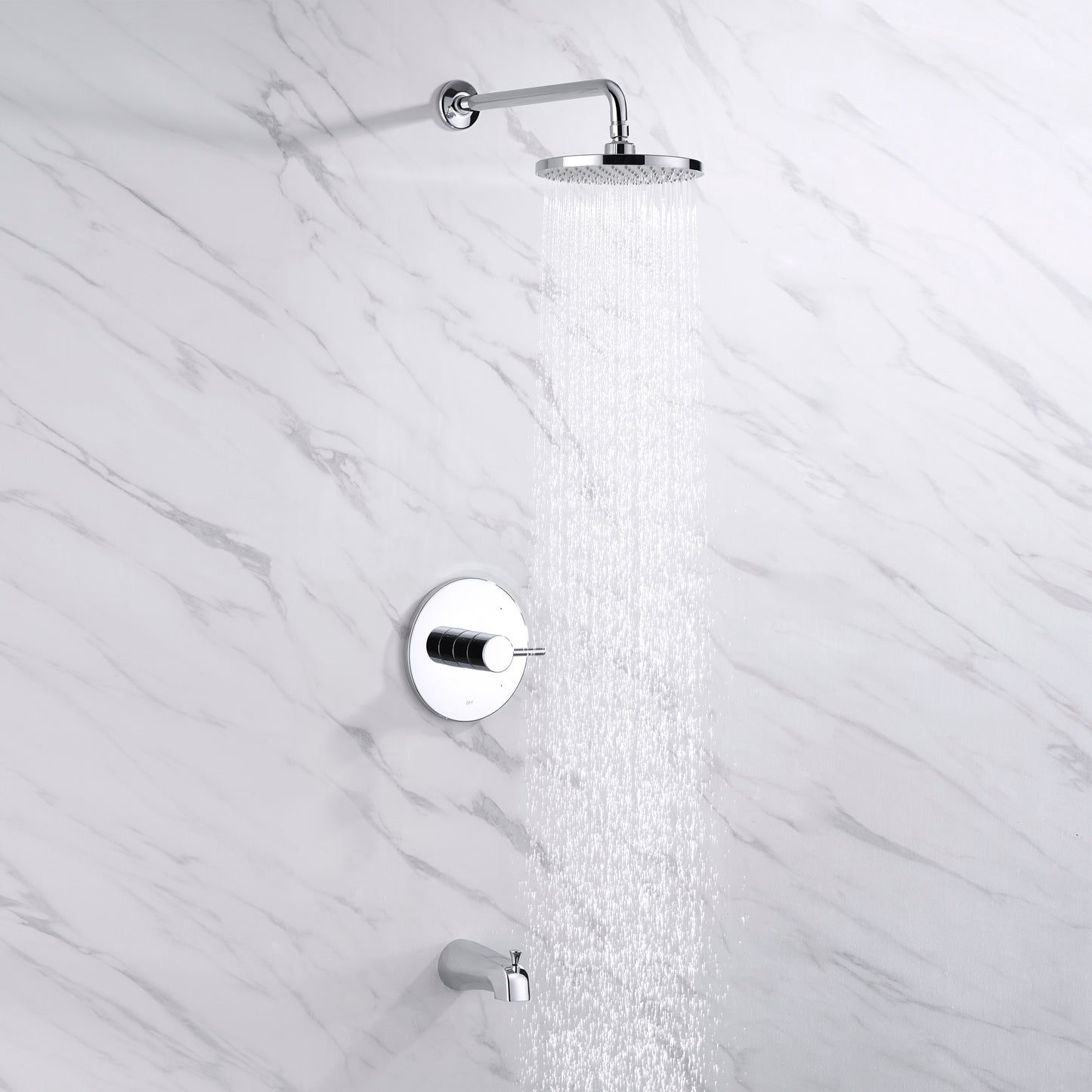 SS-C01-TC Single-Handle 1-Spray Bathtub and Shower Faucet with Valve in Chrome (Valve Included)