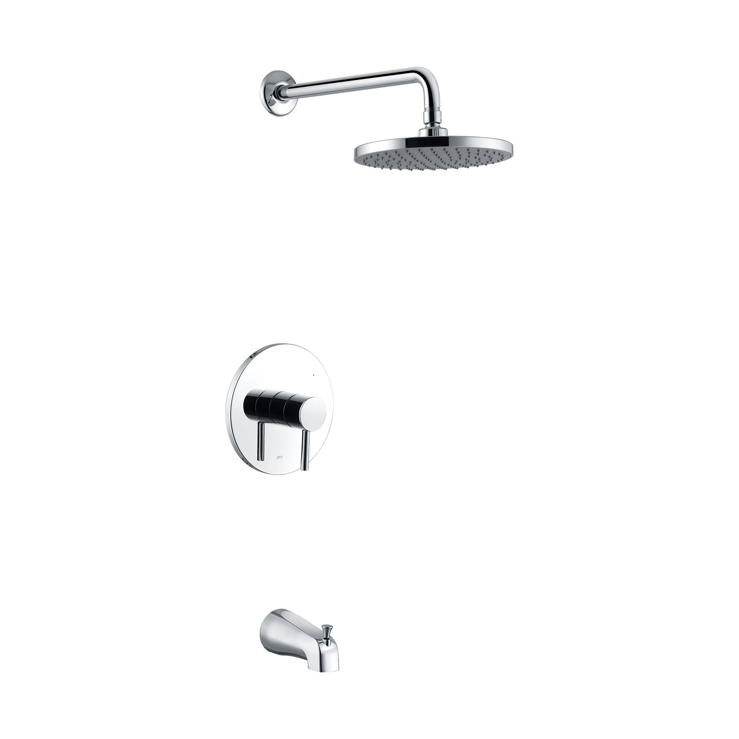 SS-C01-TC Single-Handle 1-Spray Bathtub and Shower Faucet with Valve in Chrome (Valve Included)