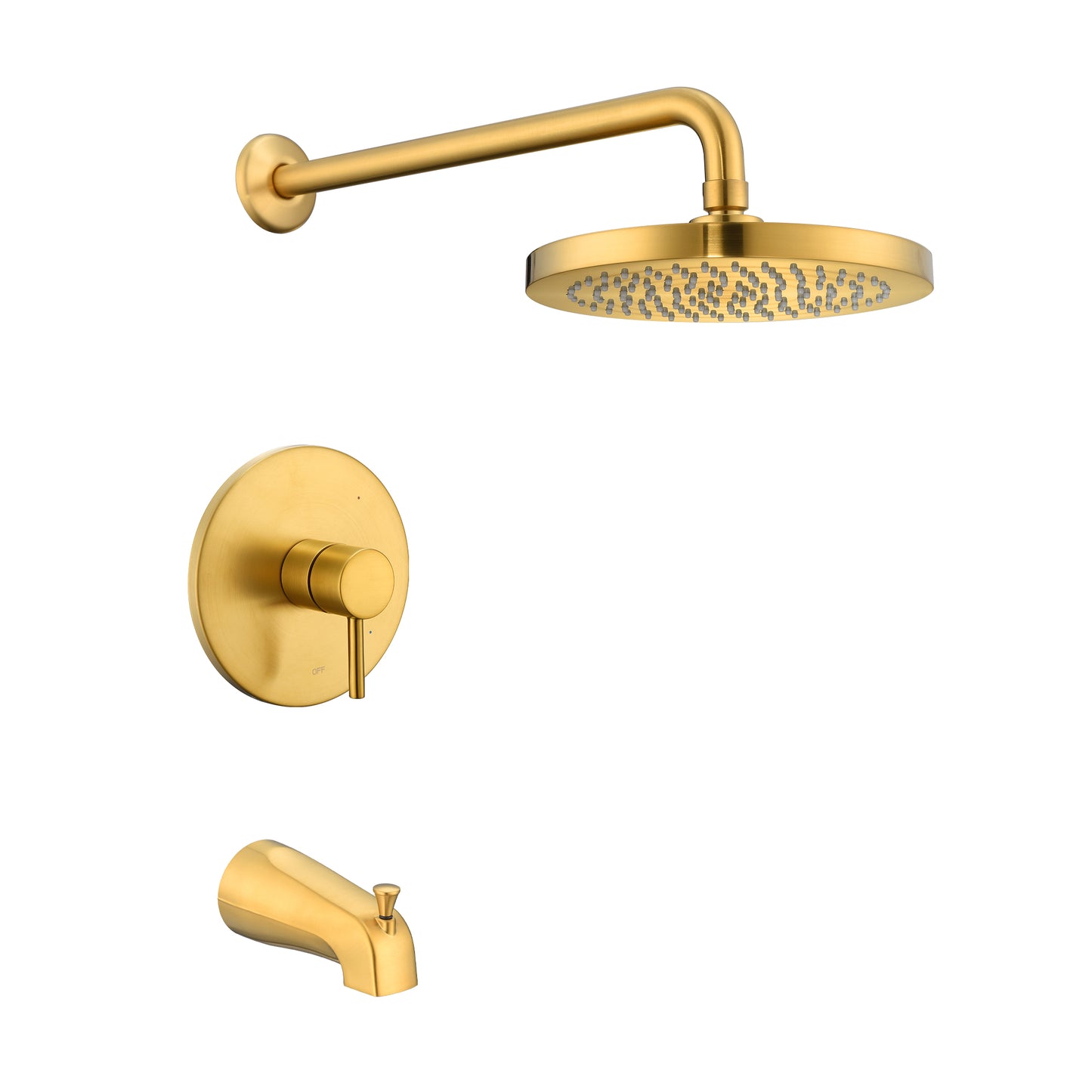 SS-C02-TG Single-Handle 1-Spray Tub and Shower Faucet 1.8 GPM with Valve in Brushed Gold (Valve Included)