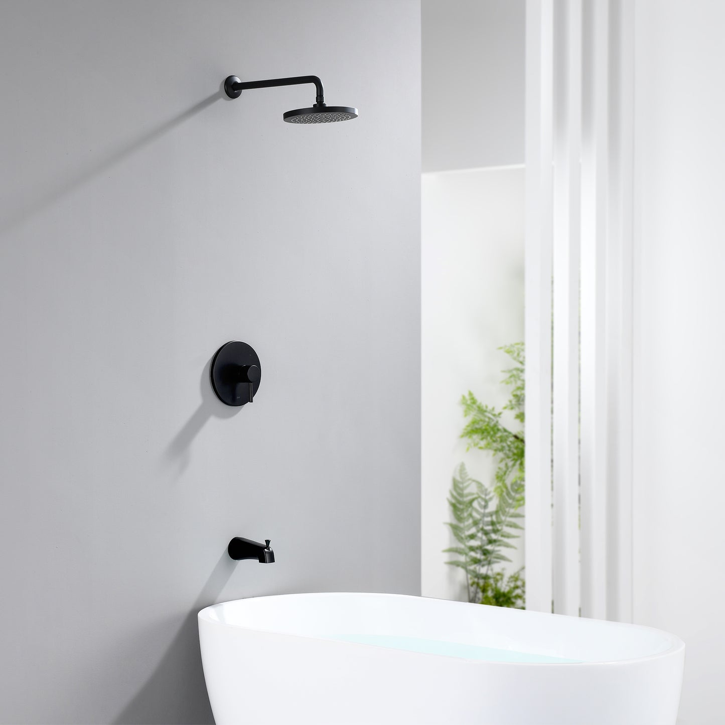 SS-C02-TM Single-Handle 1-Spray Tub and Shower Faucet 1.8 GPM with Valve in Matte Black (Valve Included)