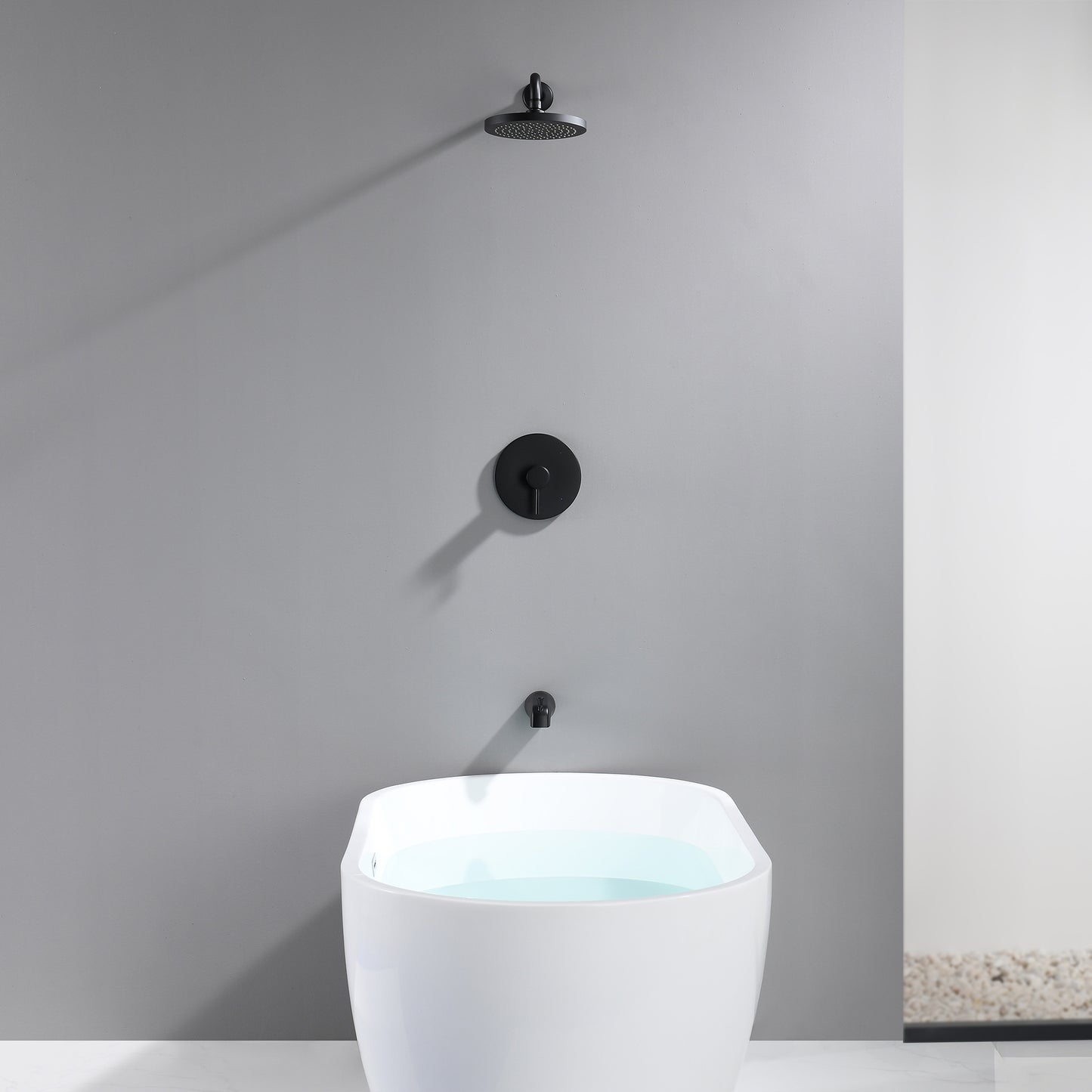 SS-C02-TM Single-Handle 1-Spray Tub and Shower Faucet 1.8 GPM with Valve in Matte Black (Valve Included)
