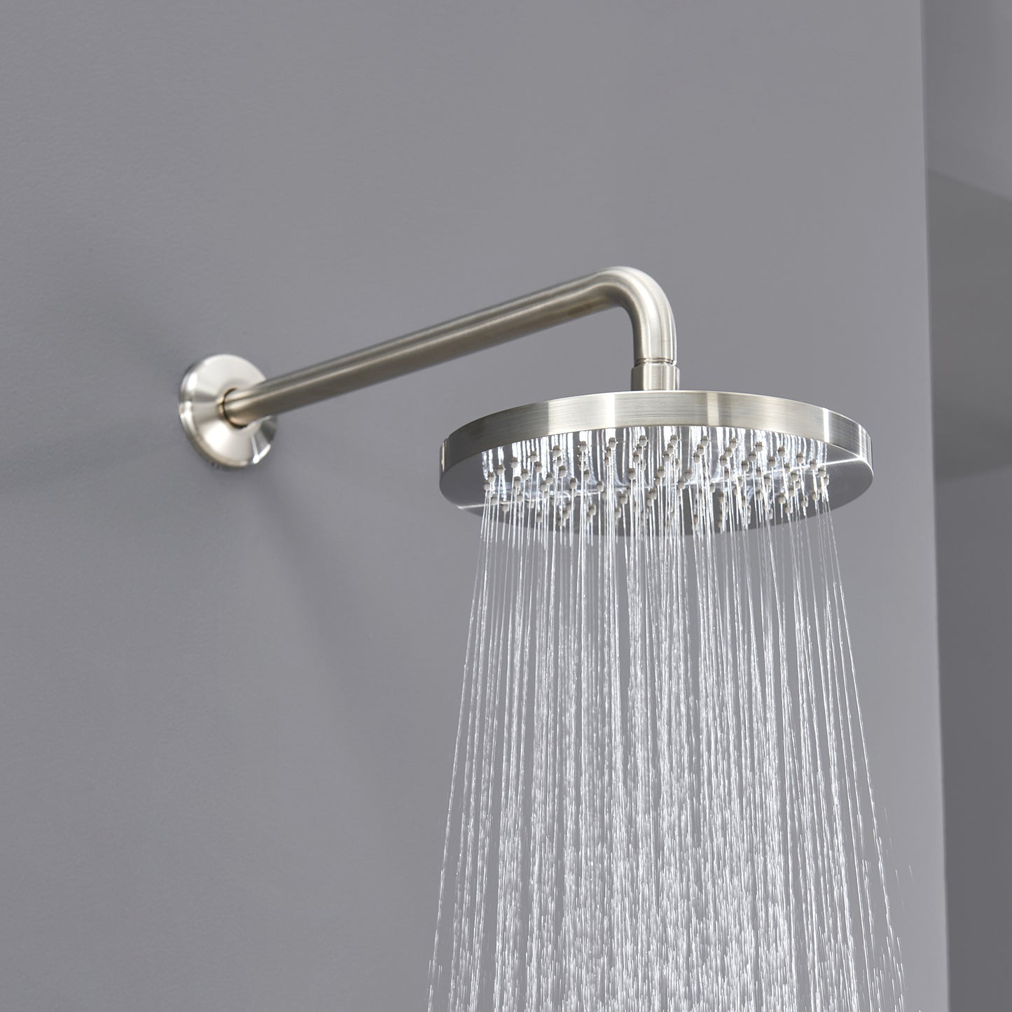 SS-D02-TB Single-Handle 3-Spray 24 in. Wall Bar Shower Faucet Kit with Hand Shower in Brushed Nickel (Valve Included)