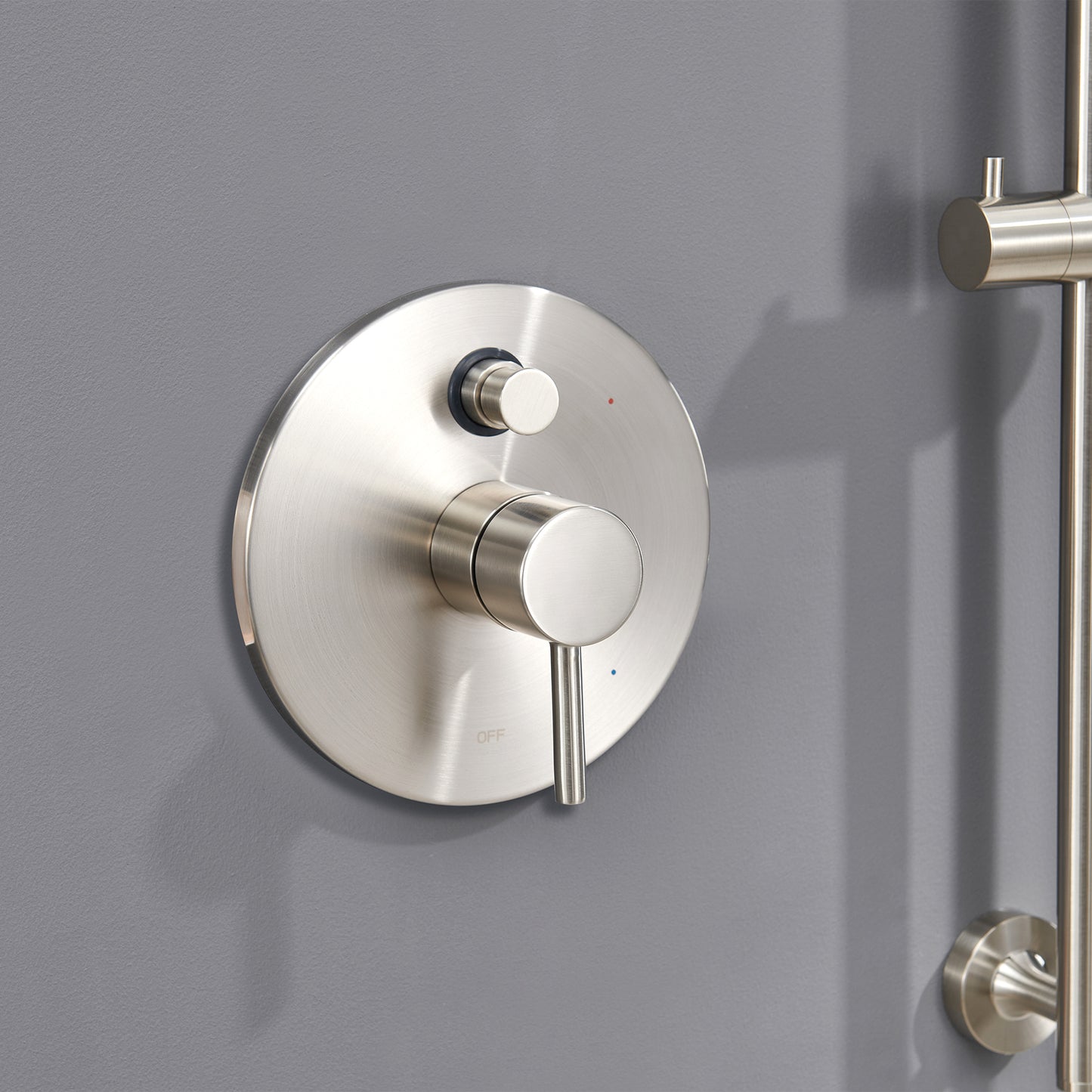 SS-D02-TB Single-Handle 3-Spray 24 in. Wall Bar Shower Faucet Kit with Hand Shower in Brushed Nickel (Valve Included)