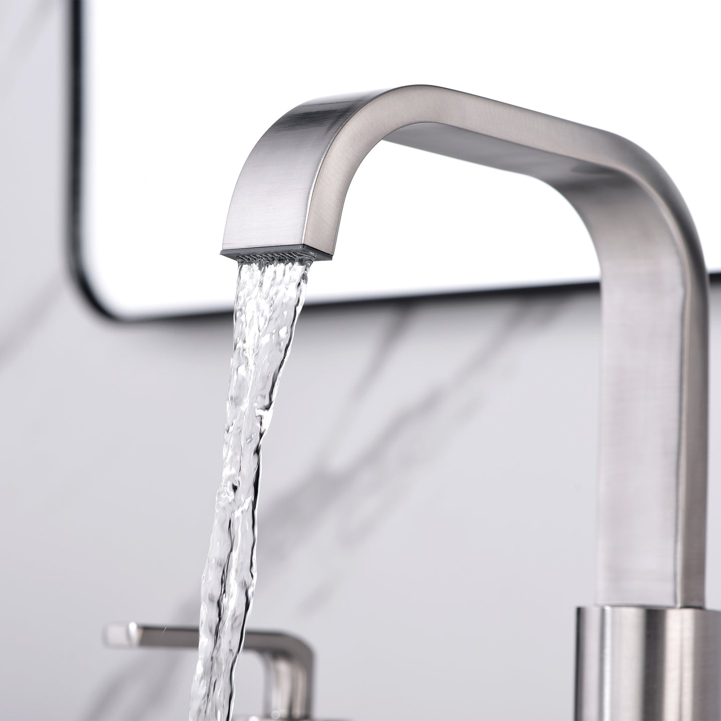 WSP03-TB Contemporary 8 in. Widespread 2-Handle Bathroom Faucet with Pop-Up Drain in Brushed Nickel