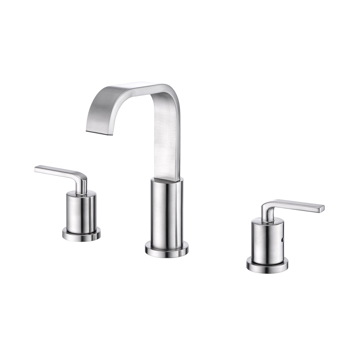 WSP03-TB Contemporary 8 in. Widespread 2-Handle Bathroom Faucet with Pop-Up Drain in Brushed Nickel