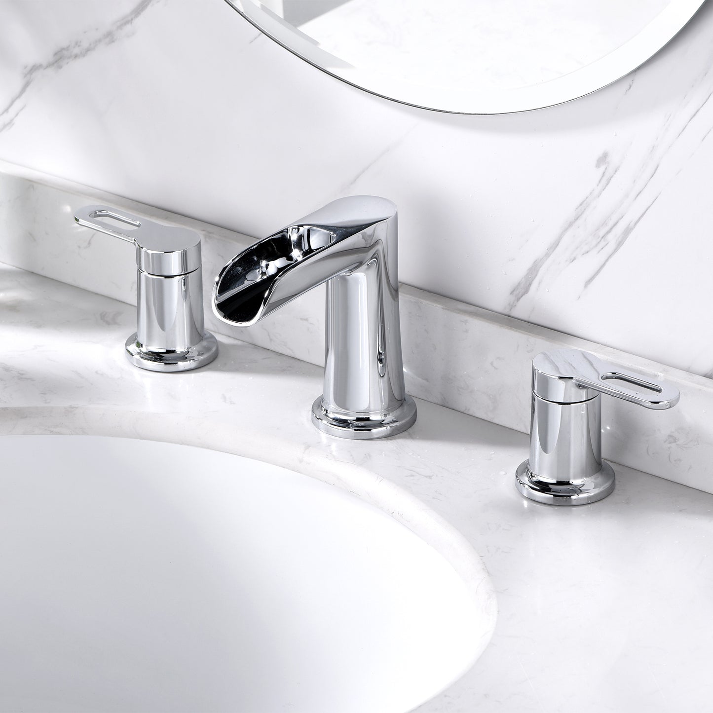 Waterfall WSP16-TC 8 in. Widespread 2-Handle Bathroom Faucet in Chrome