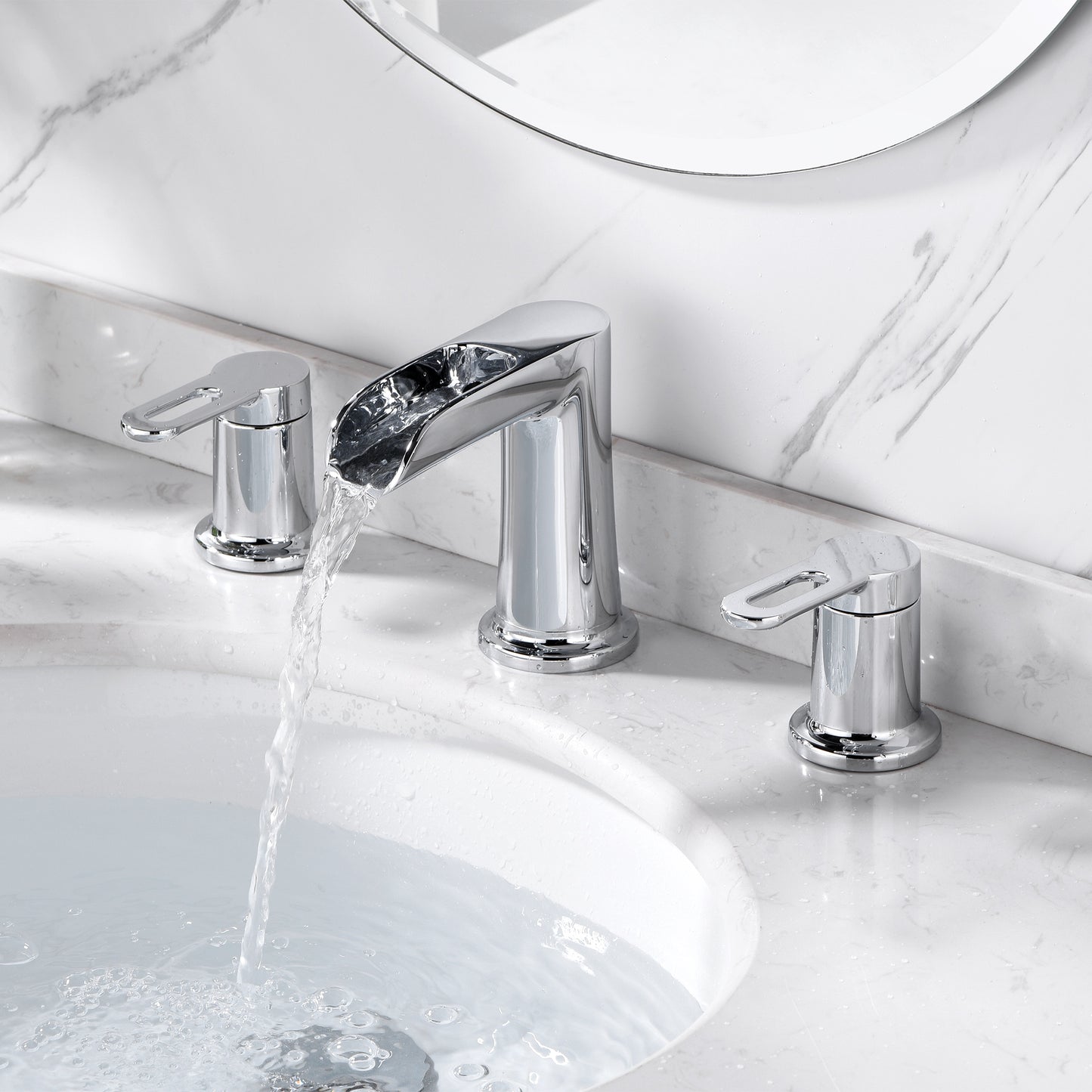 Waterfall WSP16-TC 8 in. Widespread 2-Handle Bathroom Faucet in Chrome
