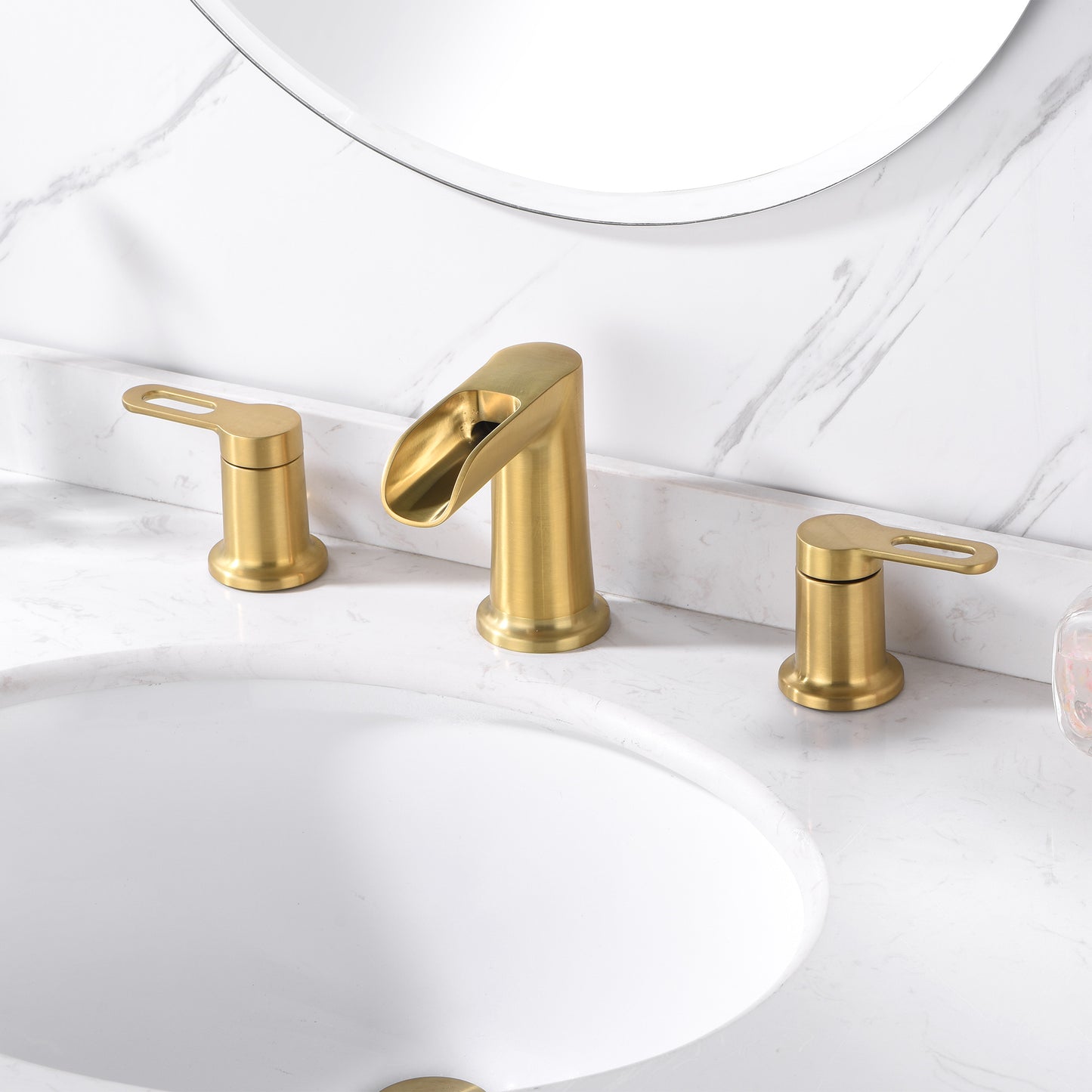 Waterfall WSP16-TG 8 in. Widespread 2-Handle Bathroom Faucet in Brushed Gold