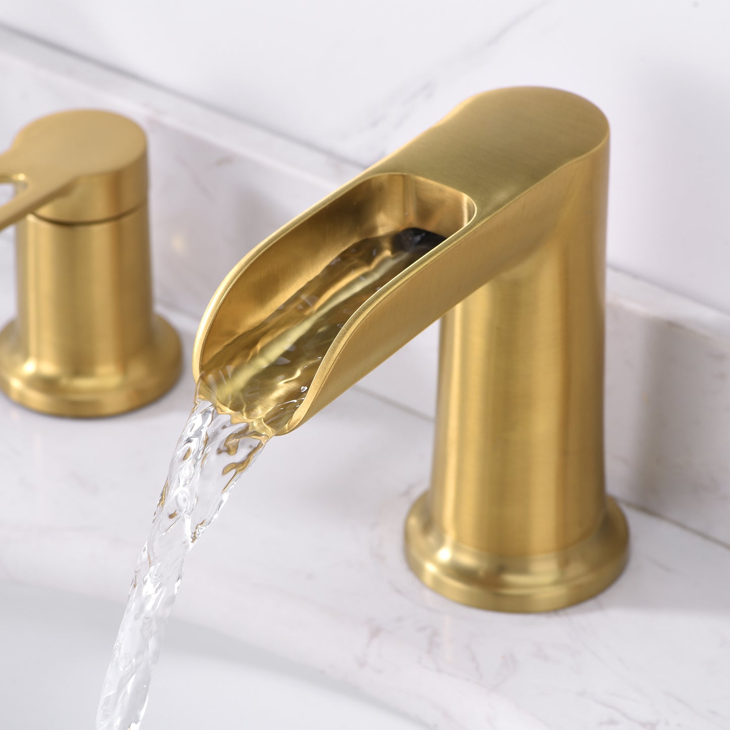 Waterfall WSP16-TG 8 in. Widespread 2-Handle Bathroom Faucet in Brushed Gold