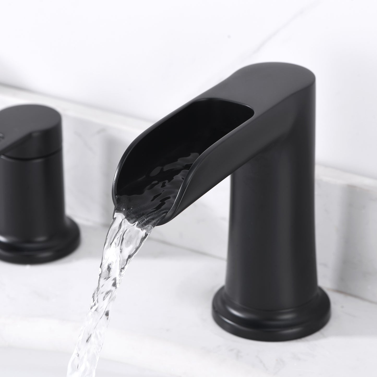 Waterfall WSP16-TM 8 in. Widespread 2-Handle Bathroom Faucet in Matte Black