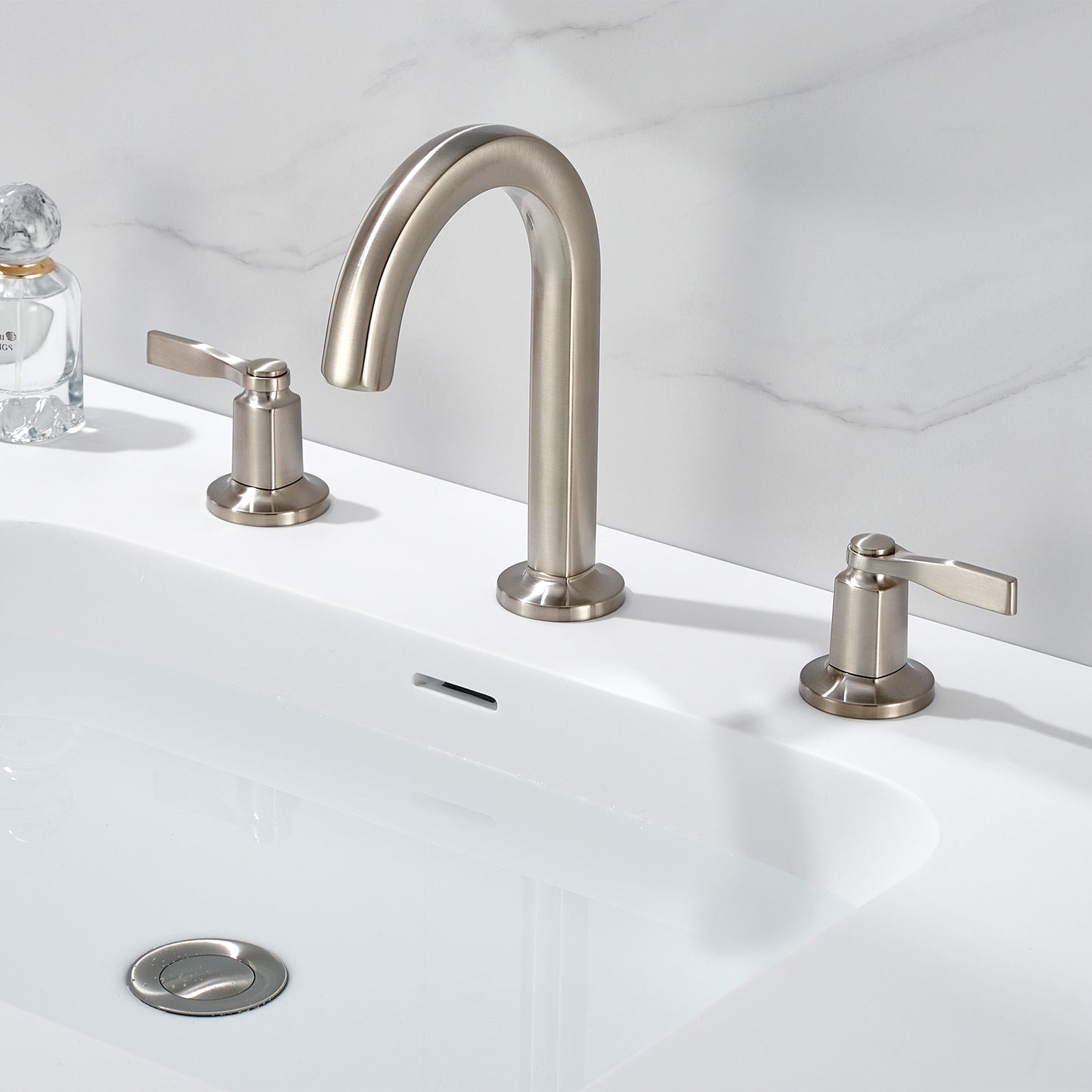 Larko WSP18-TB 8 in. Widespread 2-Handle Bathroom Faucet in Brushed Nickel