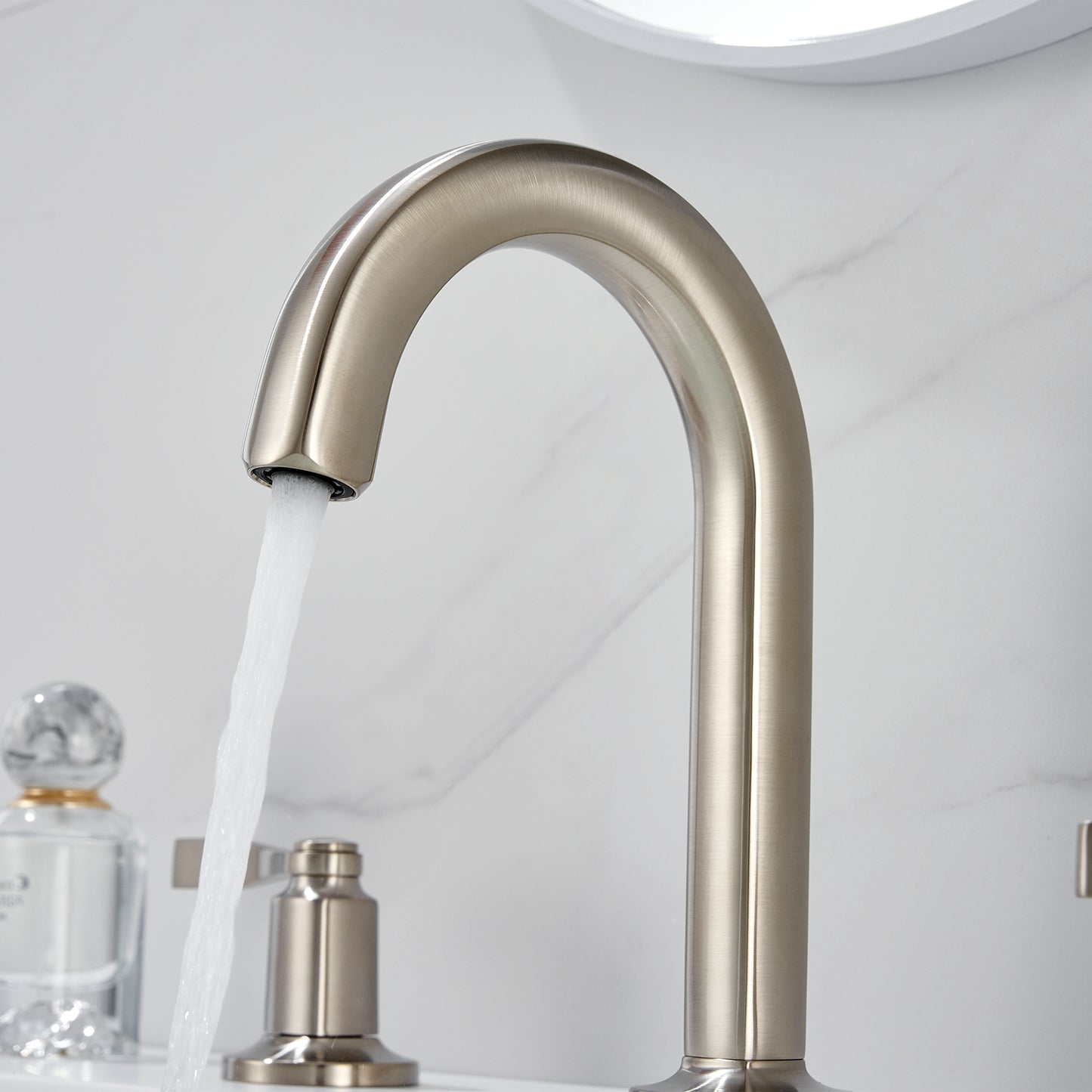 Larko WSP18-TB 8 in. Widespread 2-Handle Bathroom Faucet in Brushed Nickel