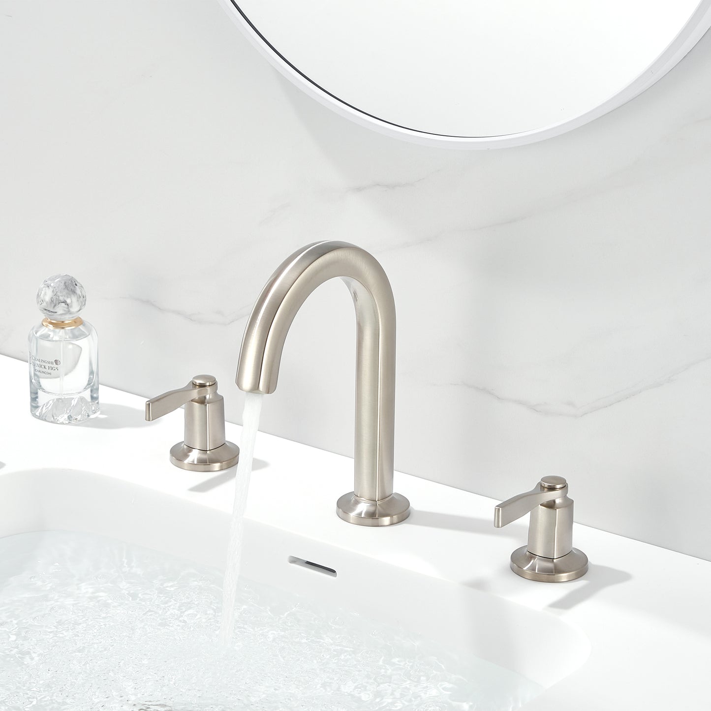 Larko WSP18-TB 8 in. Widespread 2-Handle Bathroom Faucet in Brushed Nickel