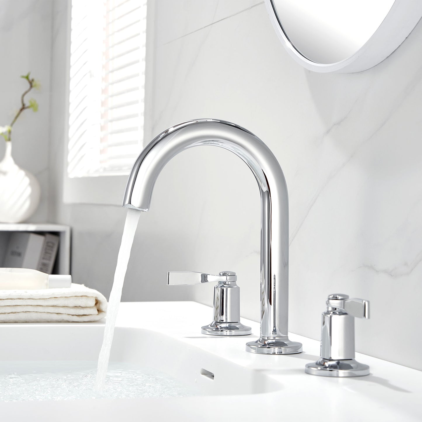 Larko WSP18-TC 8 in. Widespread 2-Handle Bathroom Faucet in Chrome