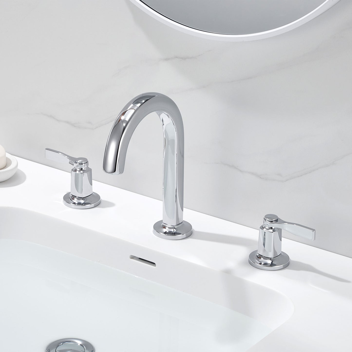 Larko WSP18-TC 8 in. Widespread 2-Handle Bathroom Faucet in Chrome