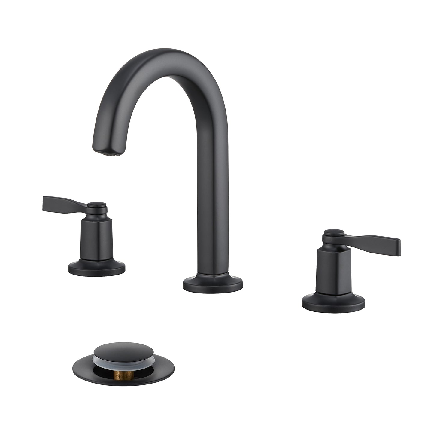 Larko WSP18-TM 8 in. Widespread 2-Handle Bathroom Faucet in Matte Black