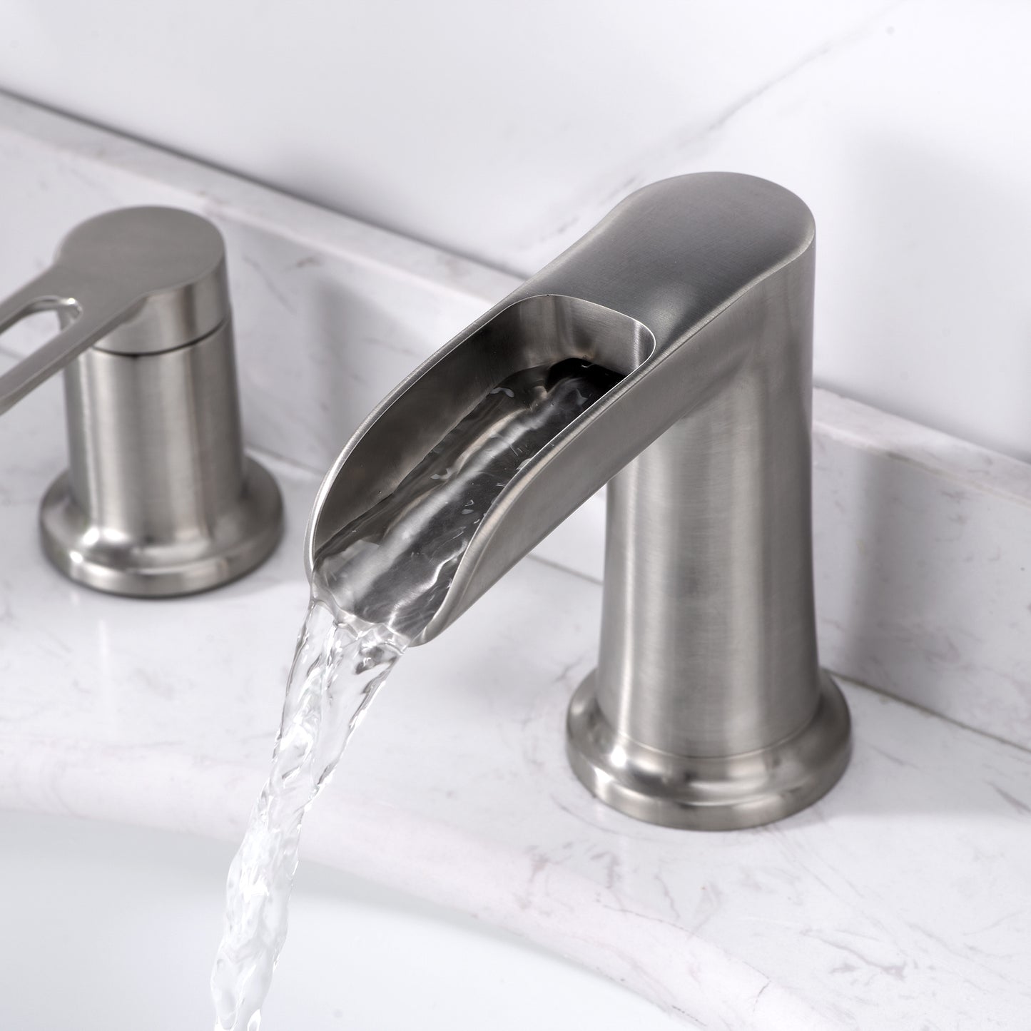 VividFall WSP26-TB 8 in. Widespread 2-Handle Bathroom Faucet in Brushed Nickel