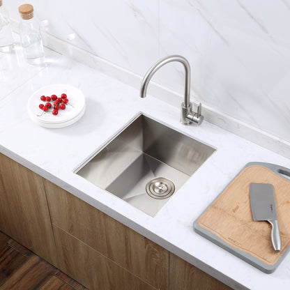 BBS16-18Z Handmade 18 Gauge Stainless Steel 16 in. Undermount Bar Sink