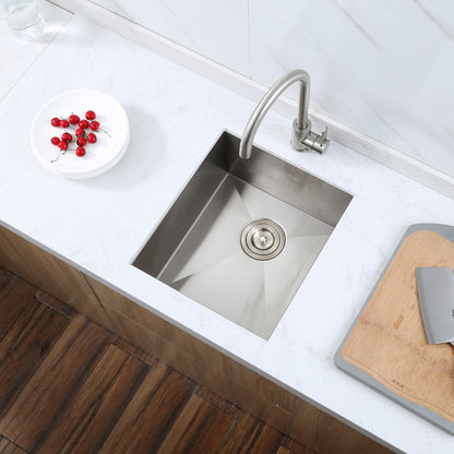 BBS16-18Z Handmade 18 Gauge Stainless Steel 16 in. Undermount Bar Sink