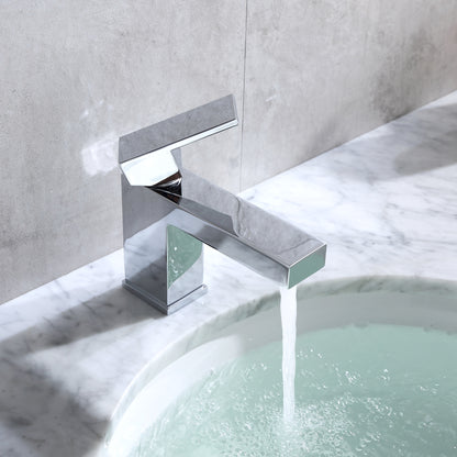BSH05-SC Single Hole Single-Handle Bathroom Faucet with drain in Chrome
