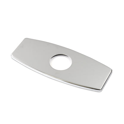 DKPL-6C 6.25 in. x 2.6in. x 0.25 in. Brass Bathroom Vessel Vanity Sink Faucet Hole Cover Deck Plate Escutcheon in Chrome