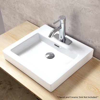 DKPL-6C 6.25 in. x 2.6in. x 0.25 in. Brass Bathroom Vessel Vanity Sink Faucet Hole Cover Deck Plate Escutcheon in Chrome