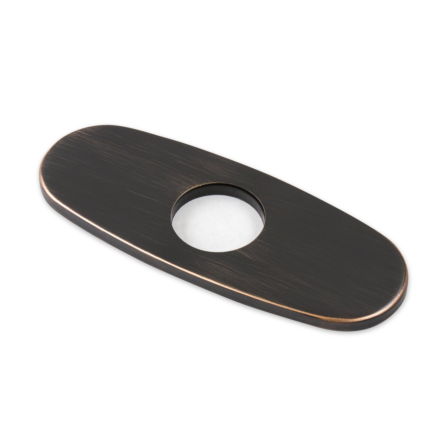 DKPL-7O 6.25 in. x 2.4 in. x 0.25 in. Brass Bathroom Vessel Vanity Sink Faucet Hole Cover Deck Plate Escutcheon in Oil Rubbed Bronze